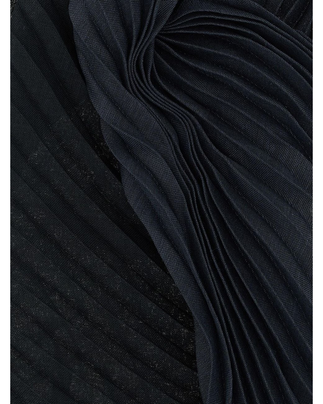 Issey Miyake Blue 'gradation Ramie Pleats' Stole