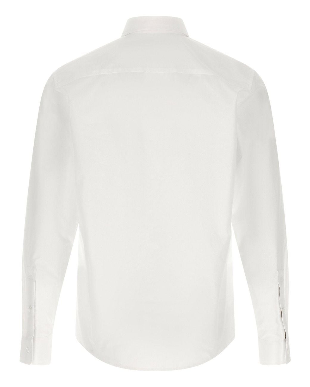 Burberry White Cotton Poplin Shirt for men