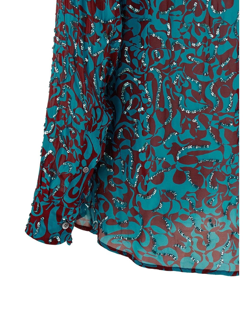 Dries Van Noten Blue Clavelly Shirt