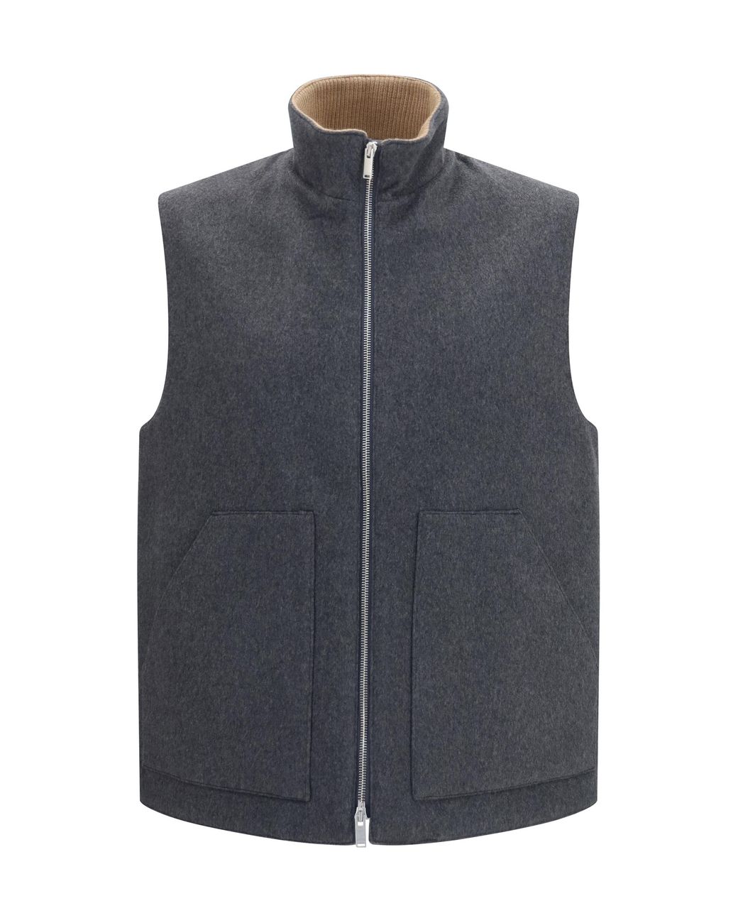 Lardini Blue Vest Wool And Cashmere Padded & Down Jackets for men