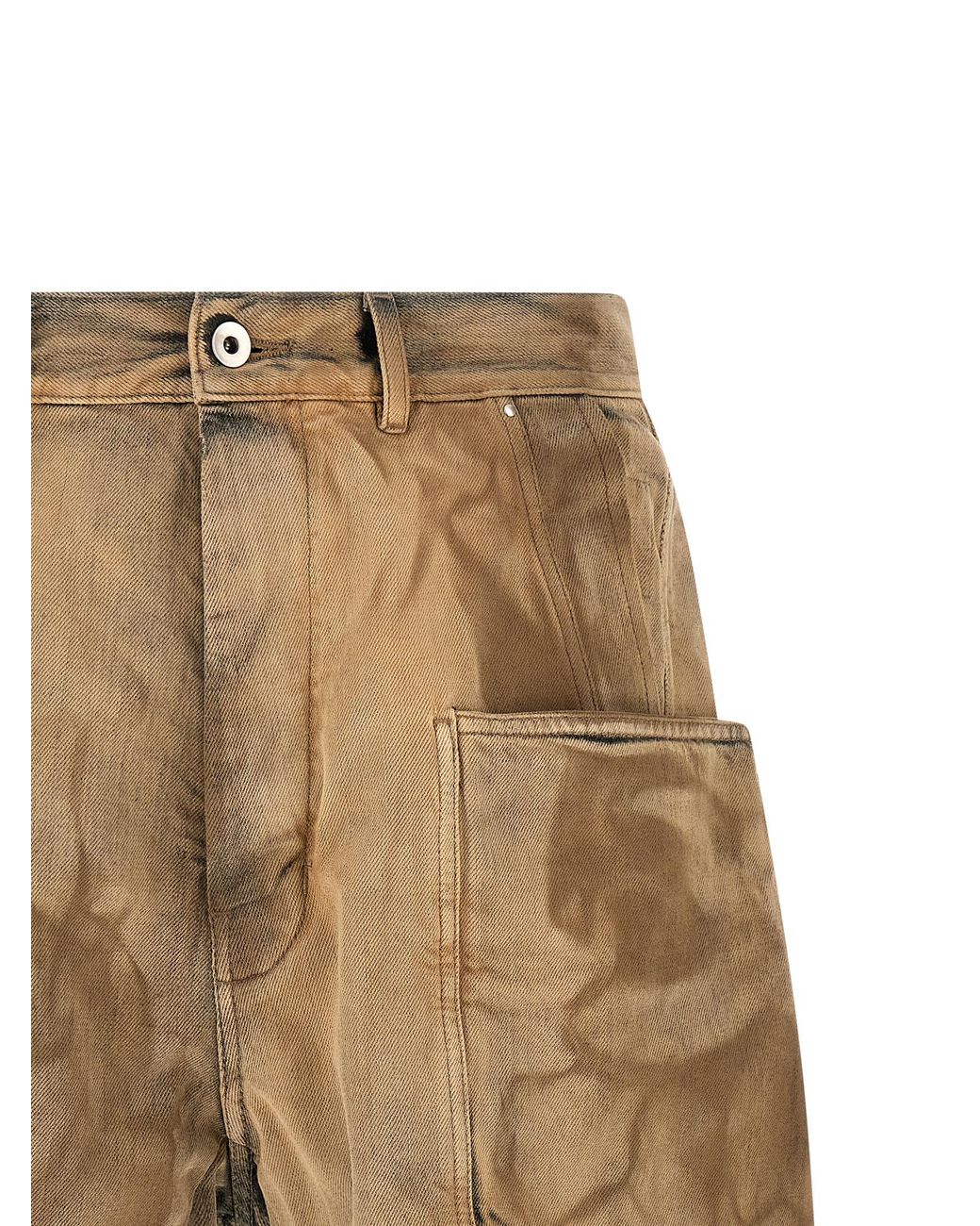 Rick Owens Natural Cotton Bermuda Shorts for men