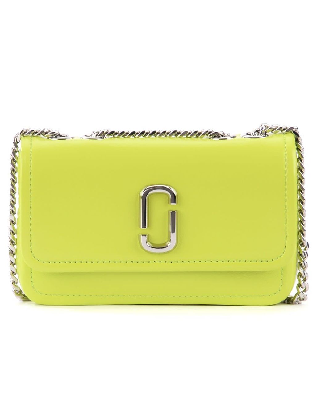 Marc Jacobs The Glam Shot Bright Green Leather Mini Bag in Yellow Lyst