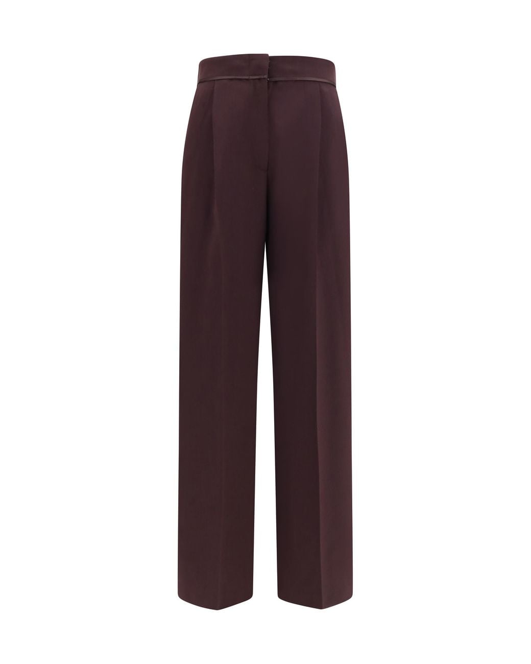 Forte_forte Purple High Waisted Grain De Poudre Pants Trousers