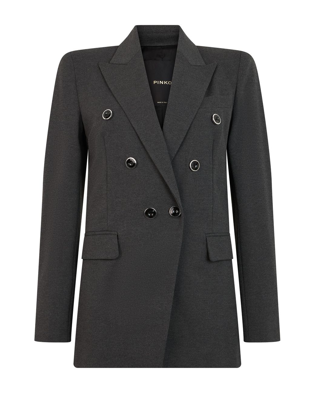 Pinko Black Double-Breasted Jacket Viscose Blazers