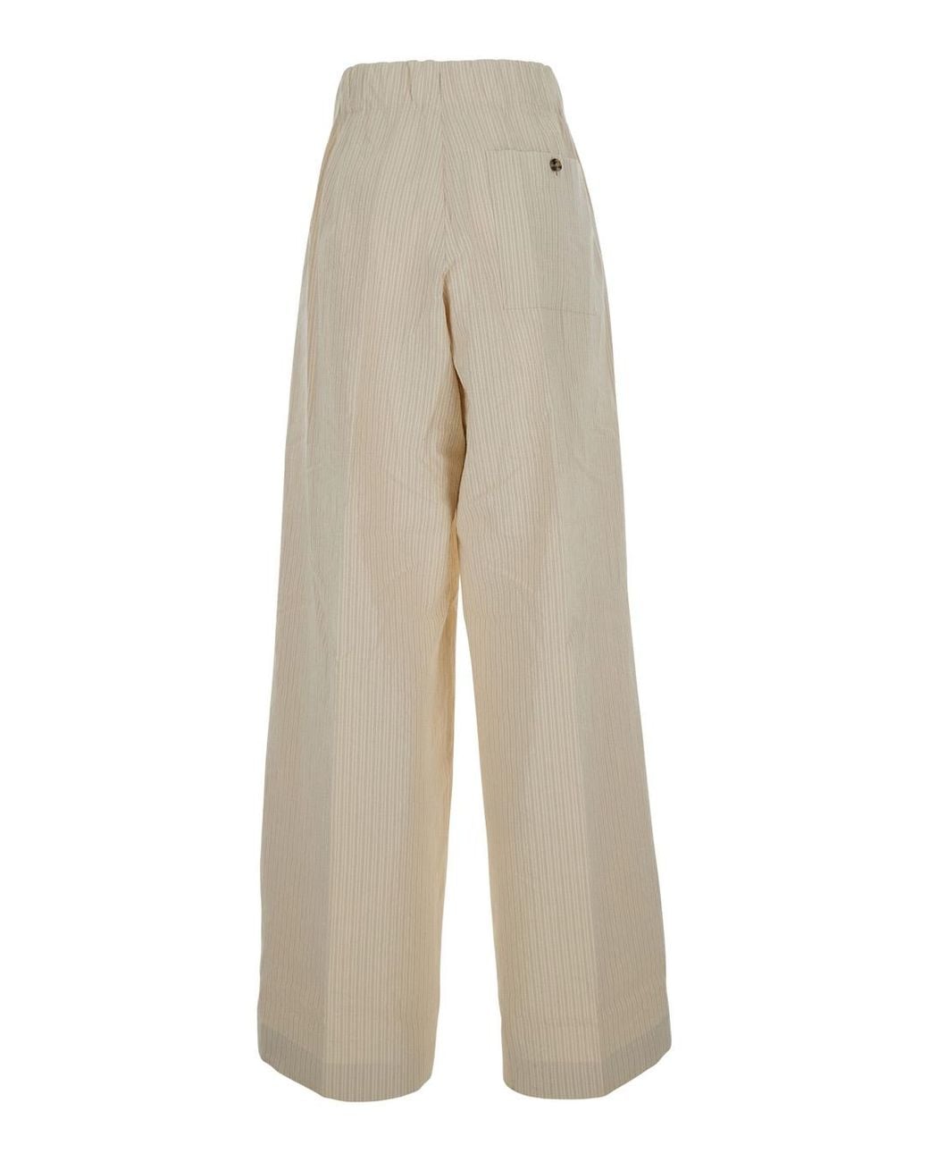 Dries Van Noten White Trousers Pila Cotton
