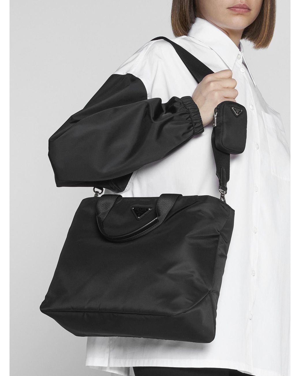 Prada Re-nylon Tote Bag in Black