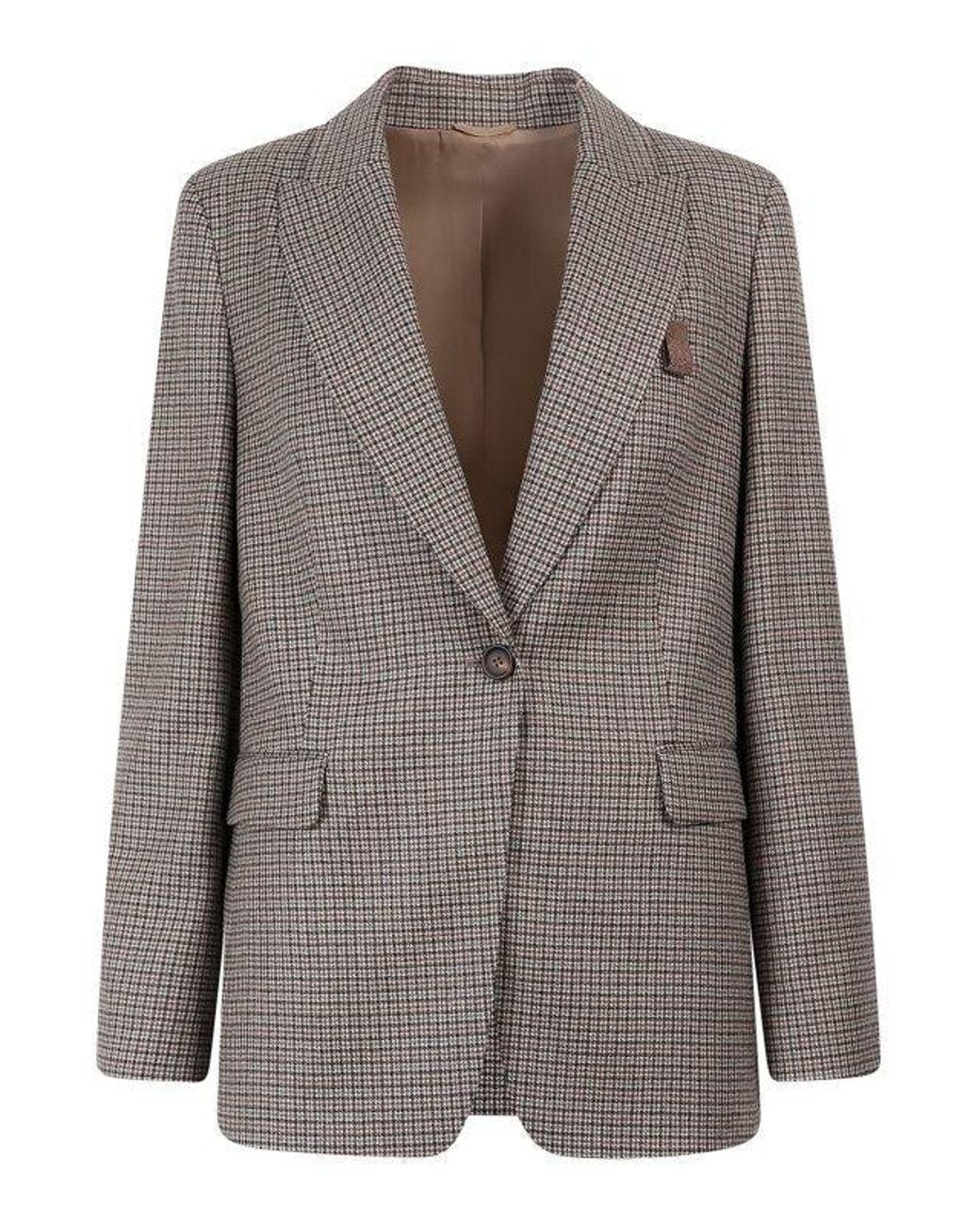 Brunello Cucinelli Brown Wool Tailored Blazer