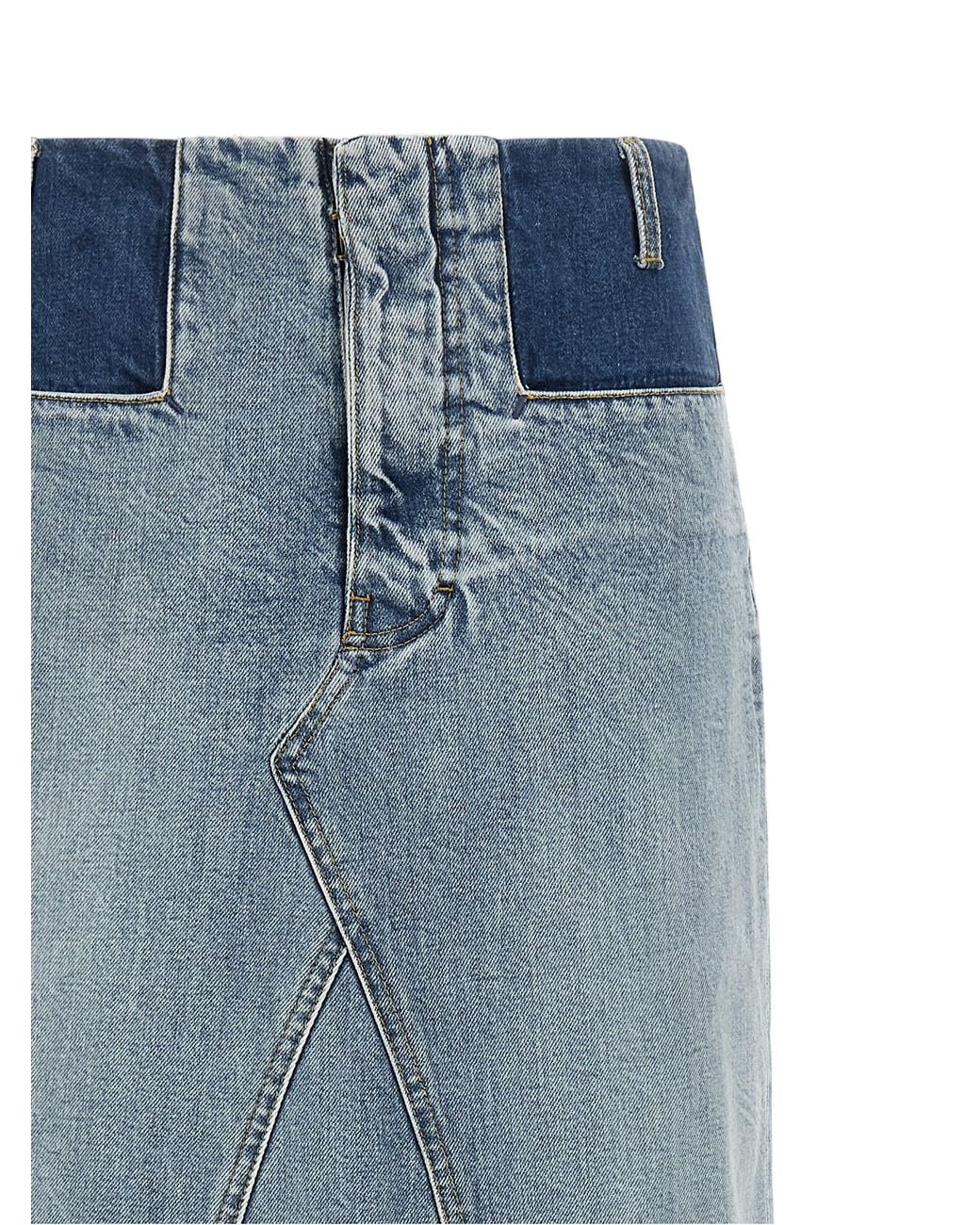 Maison Margiela Blue Maison Margiela Deconstructed Denim Skirt