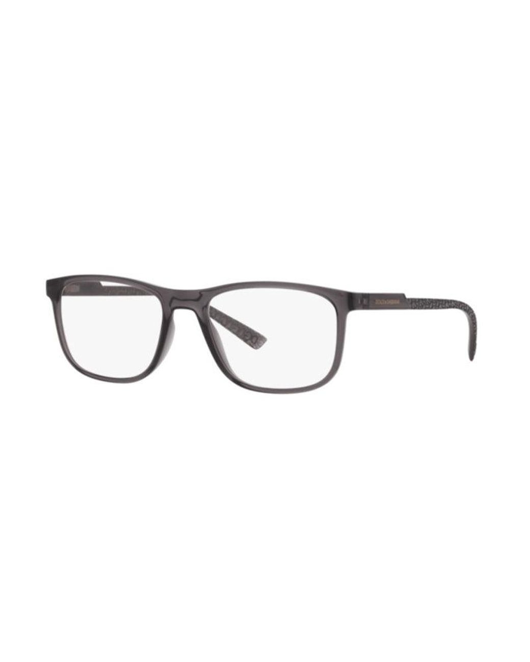 Dolce & Gabbana Metallic Eyeglasses Rectangle Full Rim, Transparent Frame And Clear Light Block Lenses Lens Dg5062504 Sunglasses for men