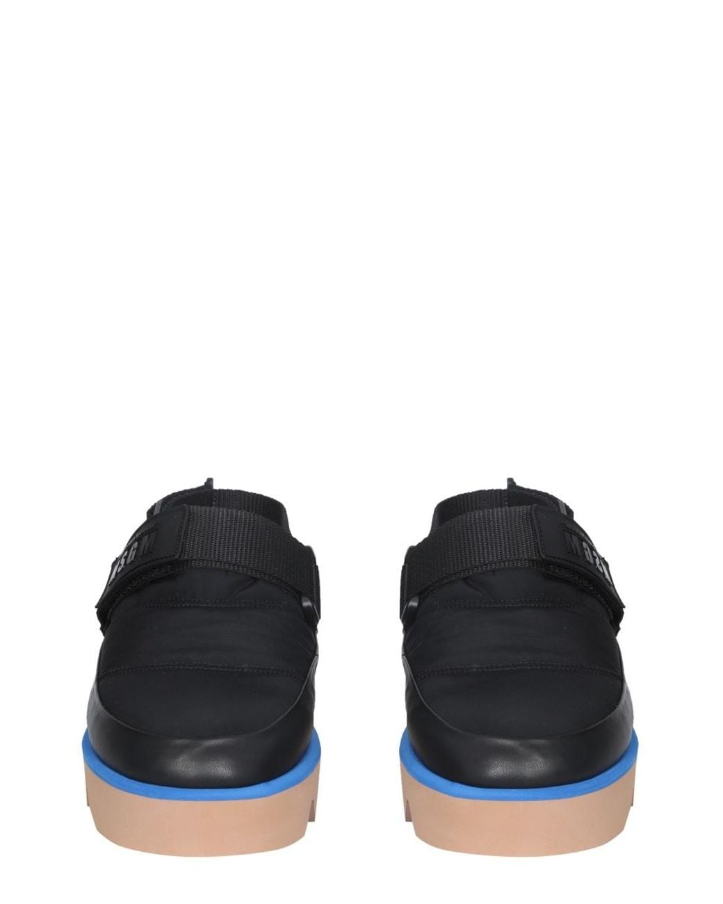 MSGM Black Puffed Sandals Fabric (Polyamide Trainers
