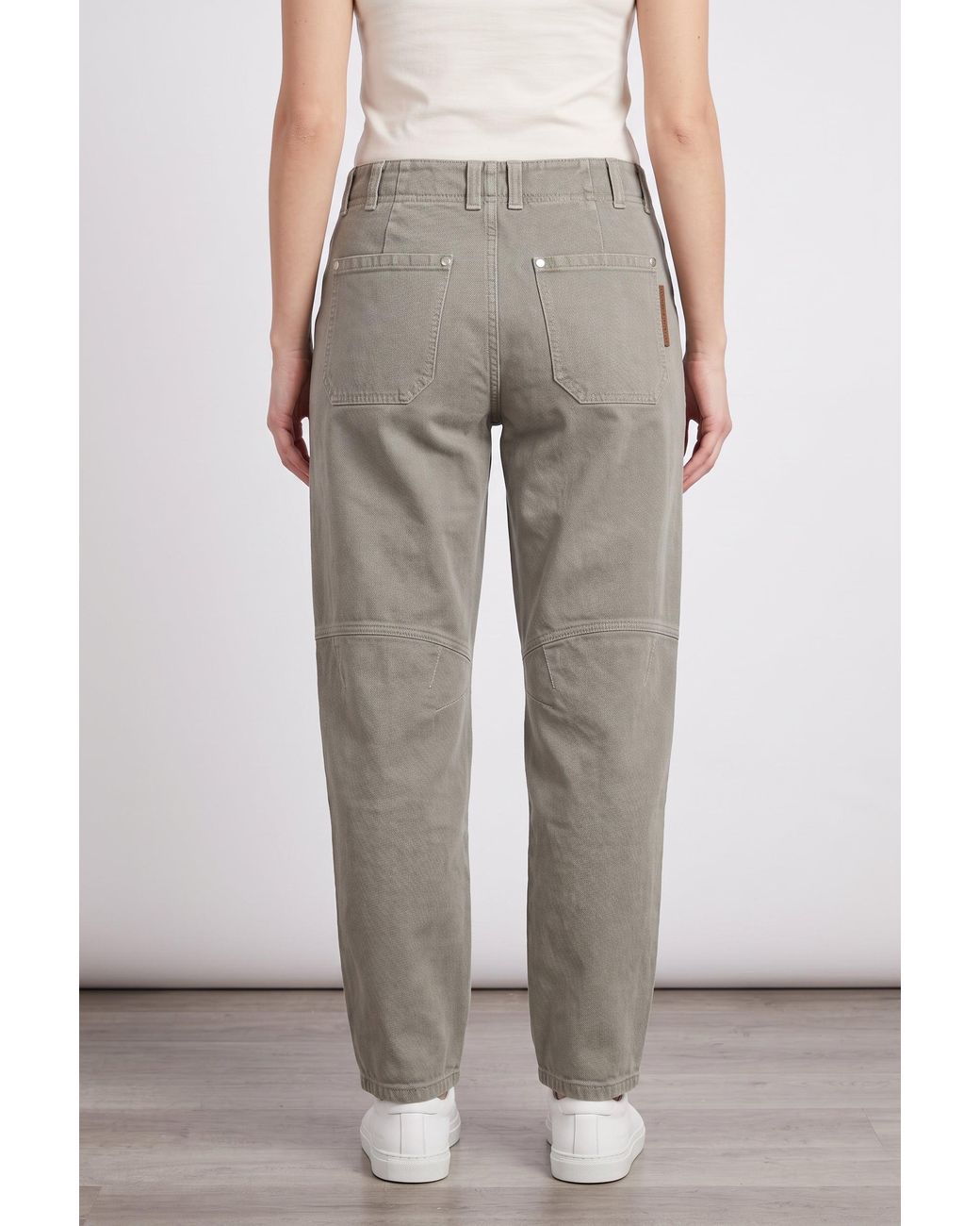 Brunello Cucinelli Gray Light Relaxed Denim Style Trousers