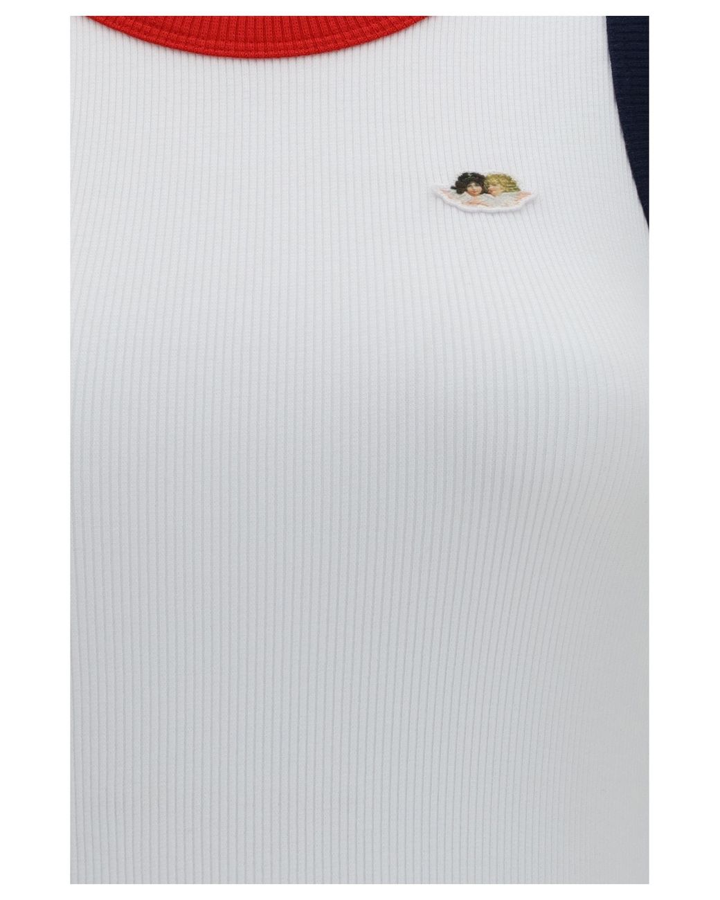 Fiorucci White Midi Dress Ribbed Cotton