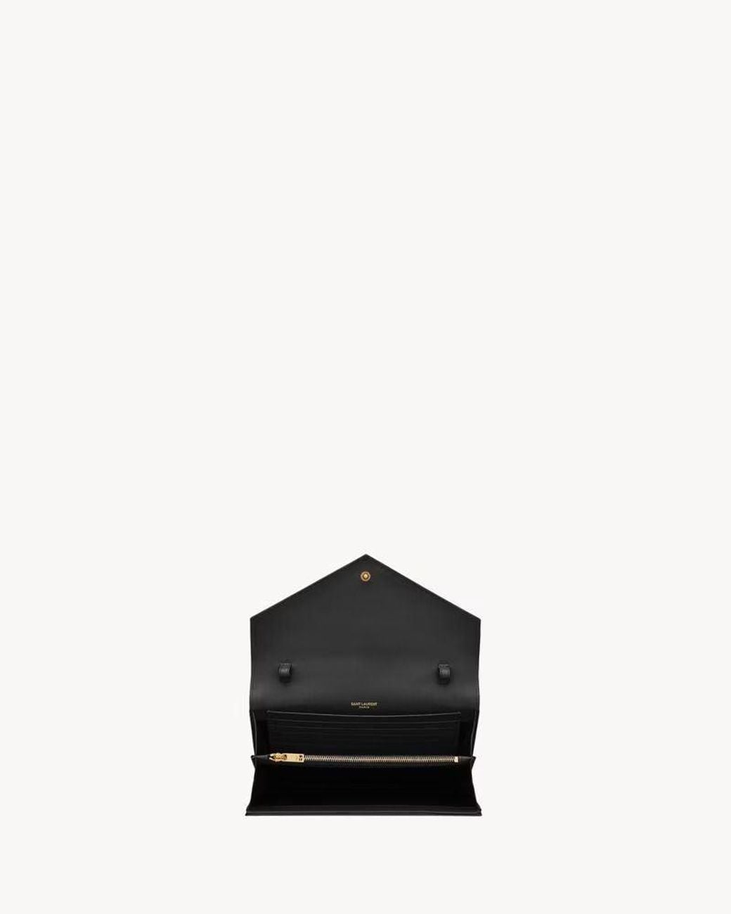 Saint Laurent White Saint Laurent Envelope-Style Hardware Wallet