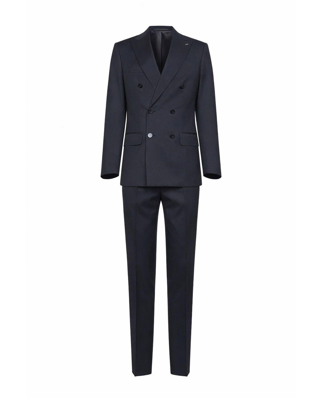 D 40 Blue Virgin Wool Positano Double-Breasted Suit for men