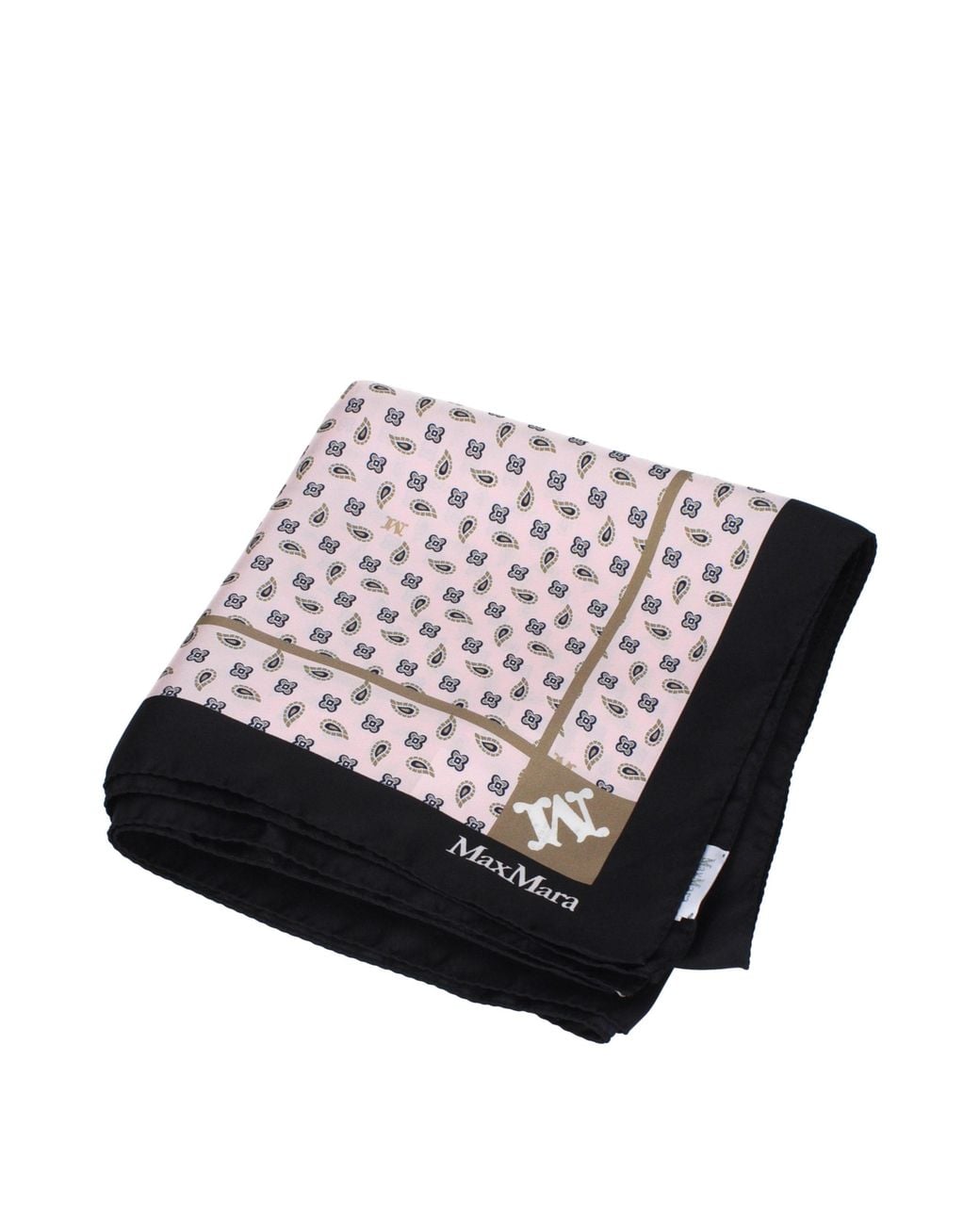 Max Mara Black Silk Foulard Accessory