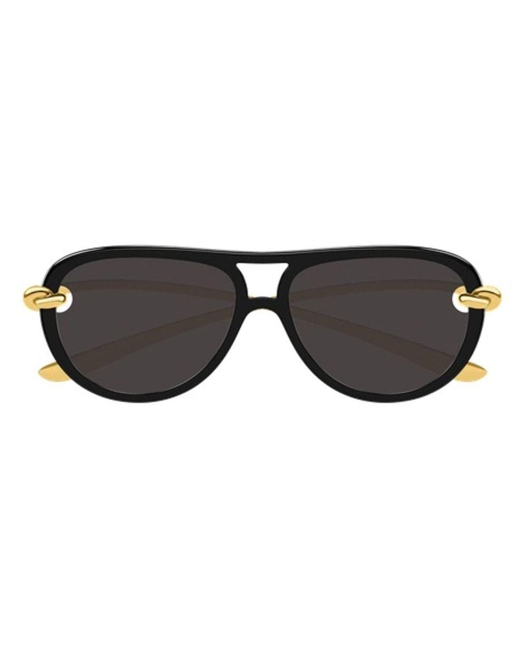 Bottega Veneta Black Bottega Veneta Eyewear Bv1418S Aviator Sunglasses for men