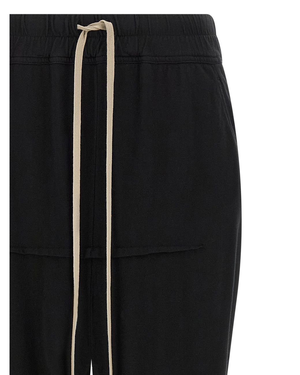 Rick Owens Black Cotton Mini Skirt