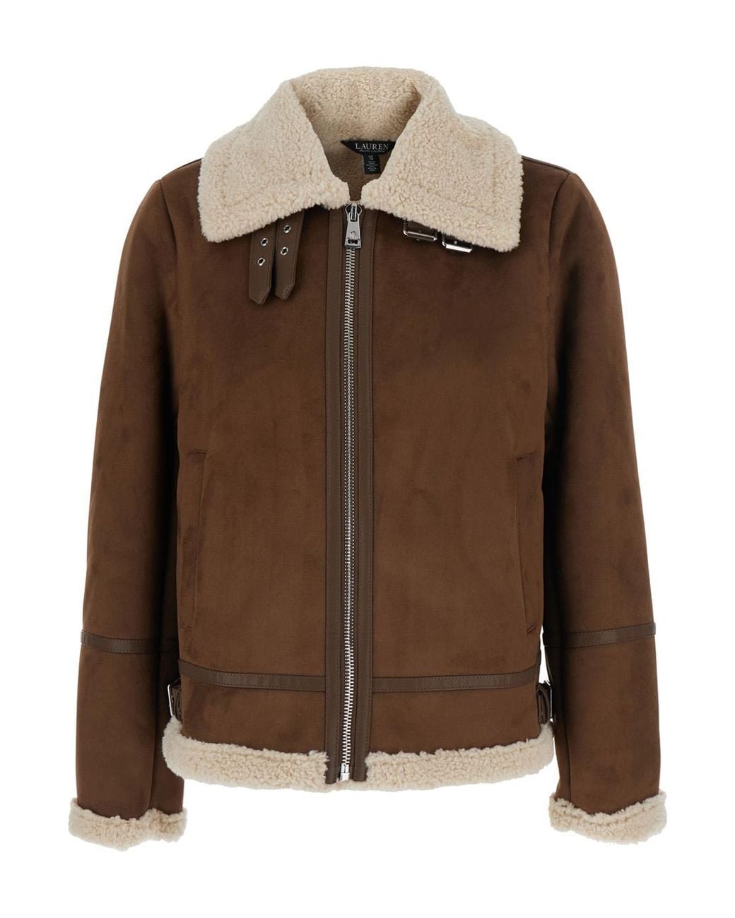 Ralph Lauren Brown Jacket Fx Sh Sb 24 Tech Fabric Technical Coat