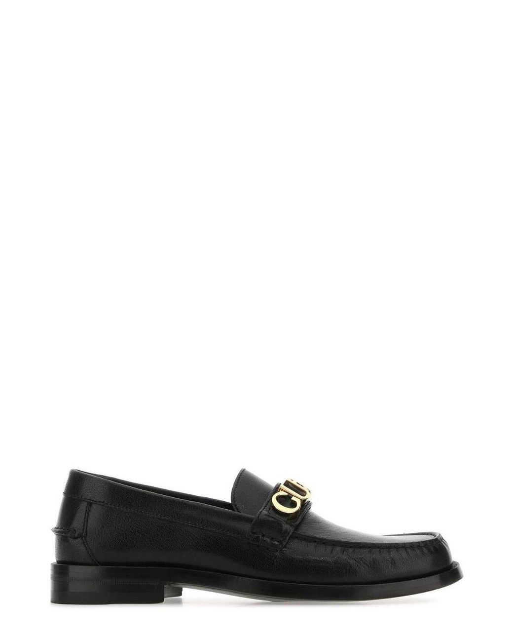 Gucci Logo Plaque Slip-on Loafers in Black | Lyst