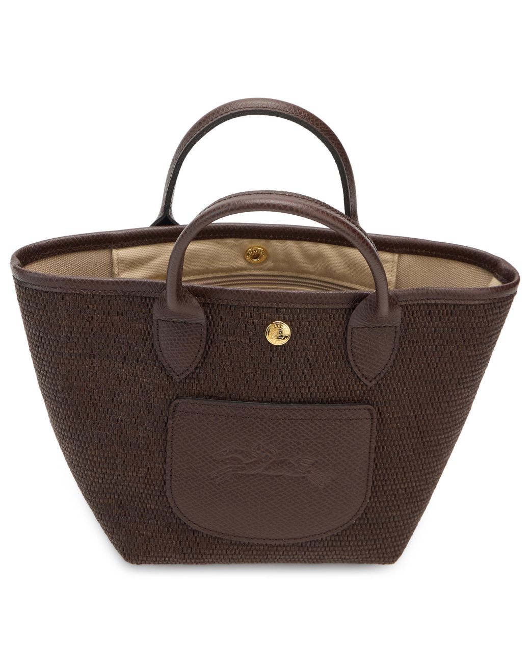 Longchamp Brown Bucket Bag Le Pliage Xs Canvas