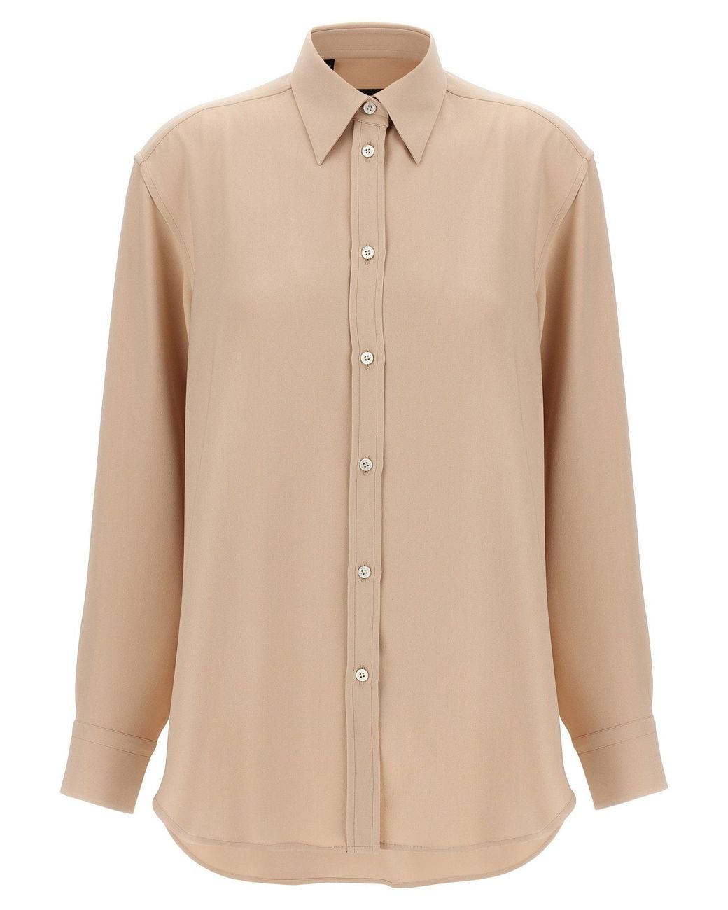 Brioni Natural Silk Cady Shirt