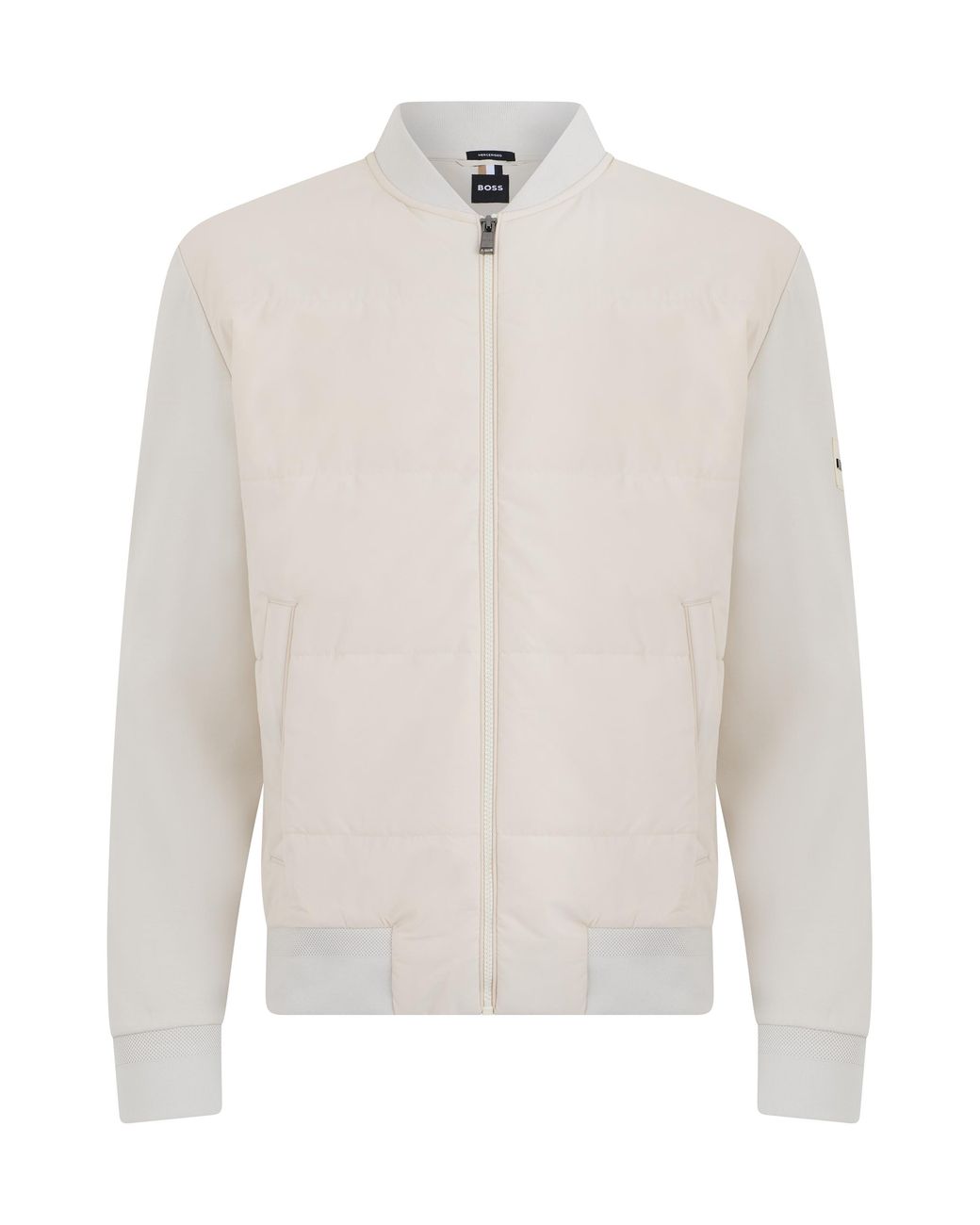Boss White Puffer Jacket H-Skiles 100 Cotton Mix Open Padded & Down for men