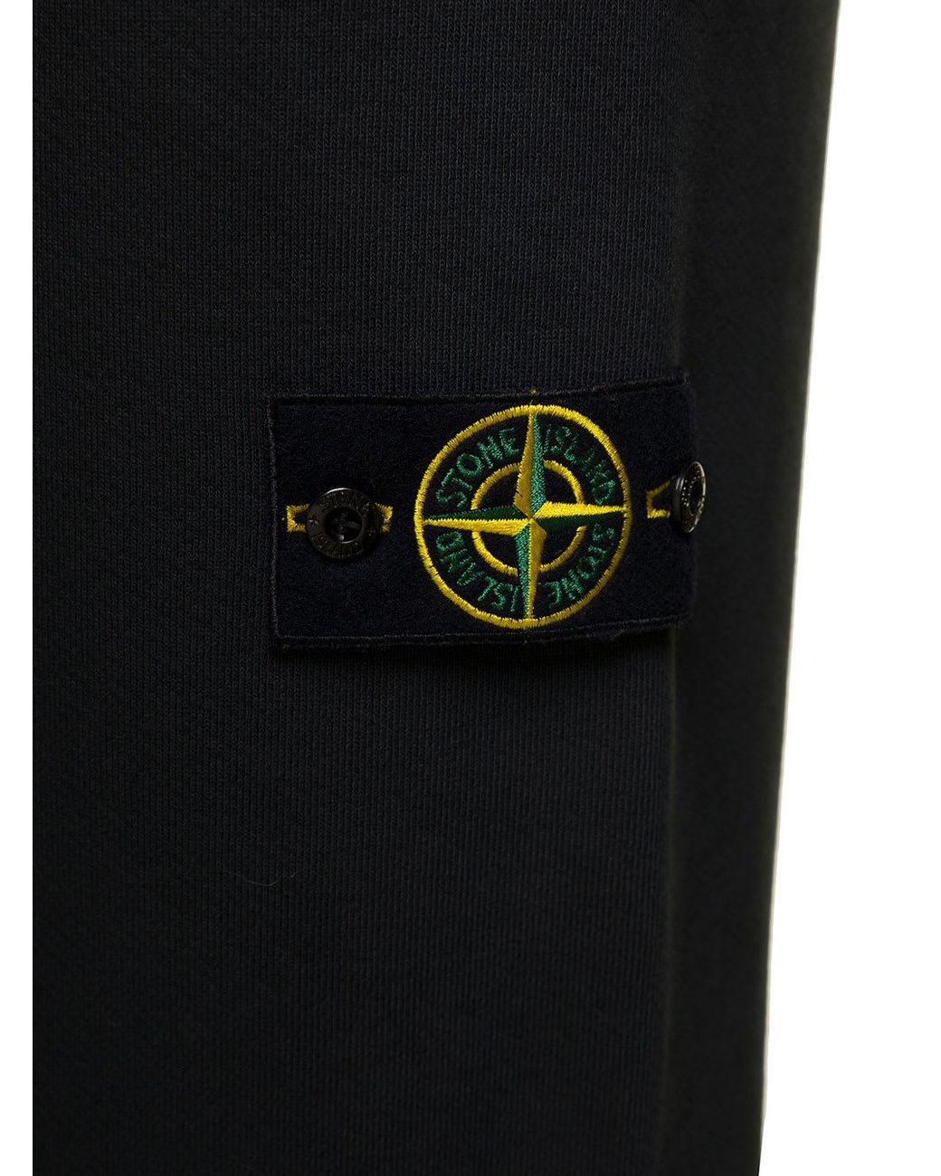 Stone Island Black Stone Washed Twill Track Pants