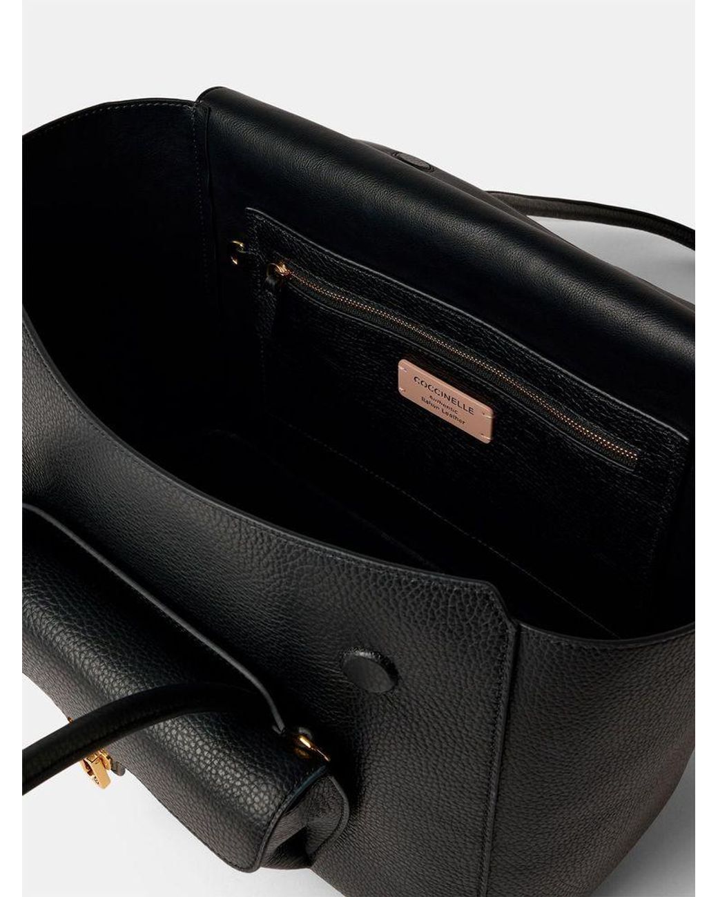 Coccinelle Black Top Handle Bag Cowhide Top-Handle-Bags