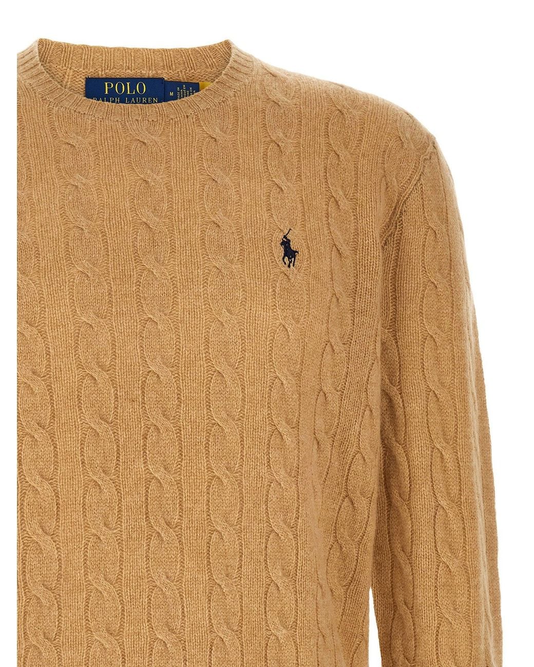 Polo Ralph Lauren Brown Cable-Knit Wool-Cashmere Sweater for men