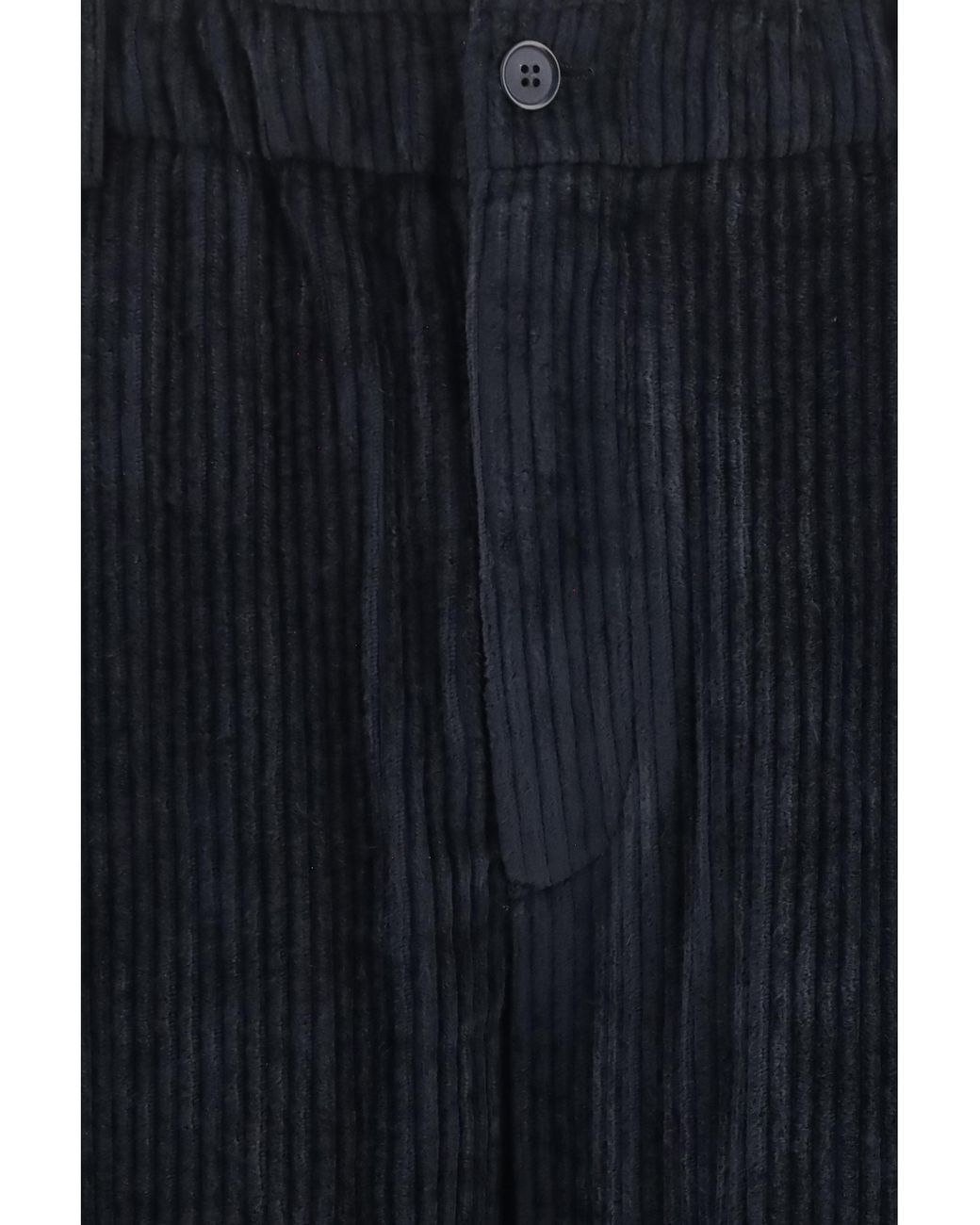 Giorgio Armani Blue Wide-Leg Ribbed Viscose Velvet Pants for men