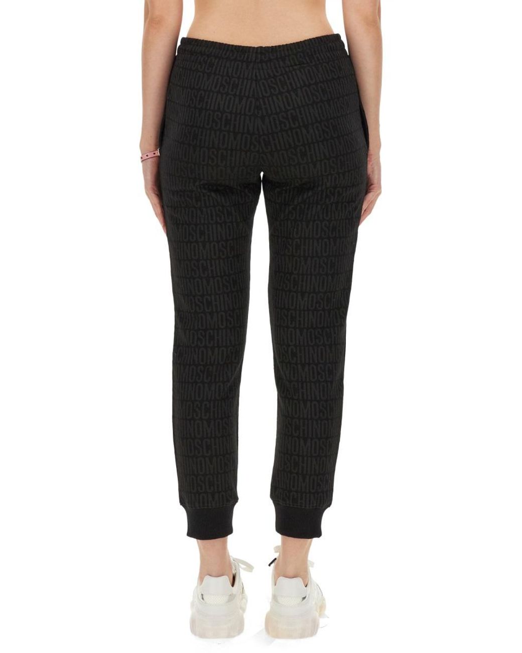 Moschino Black Moschino Cotton-Polyester Blend Joggers