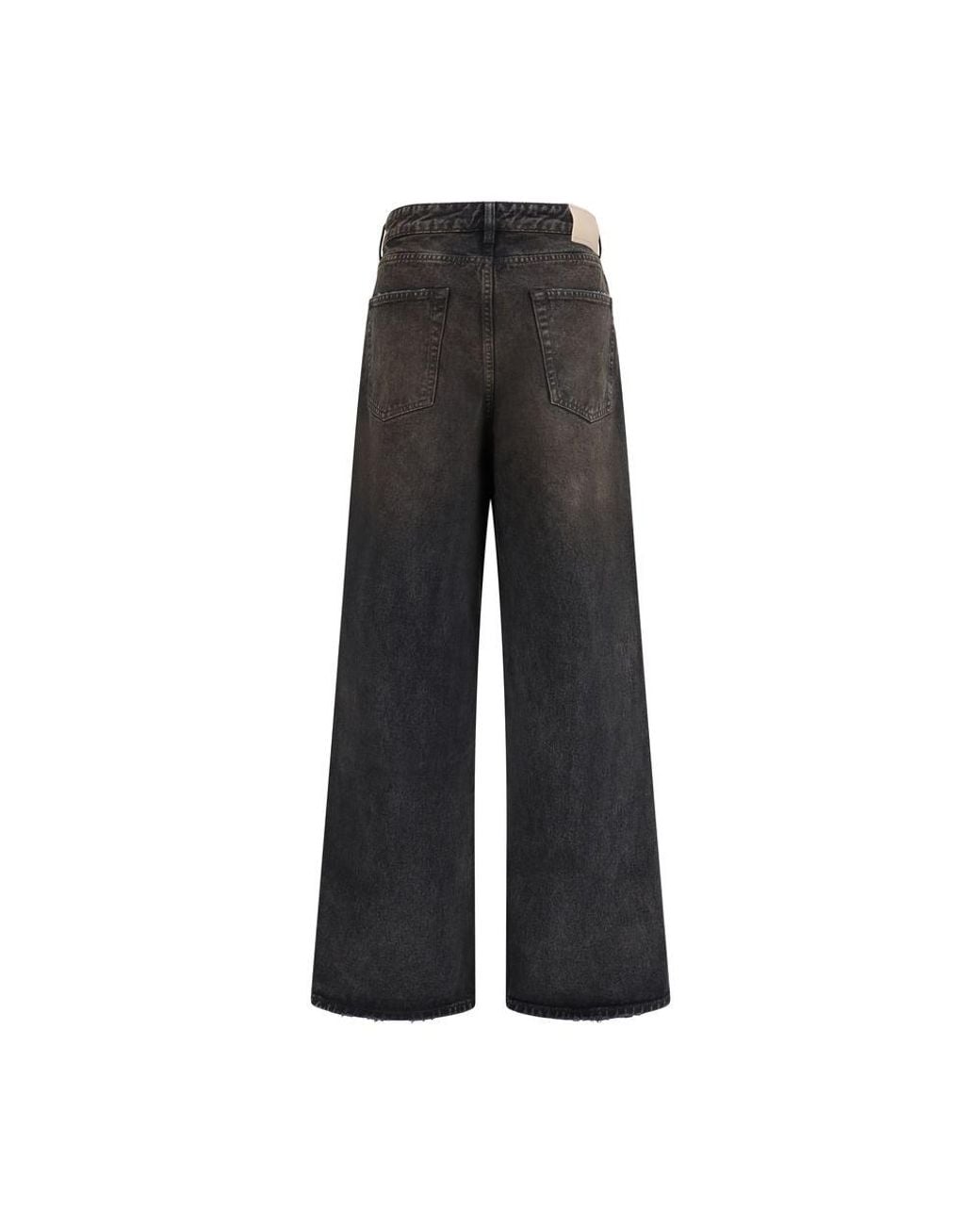 Our Legacy Gray Black Cotton Relaxed Fit Jeans