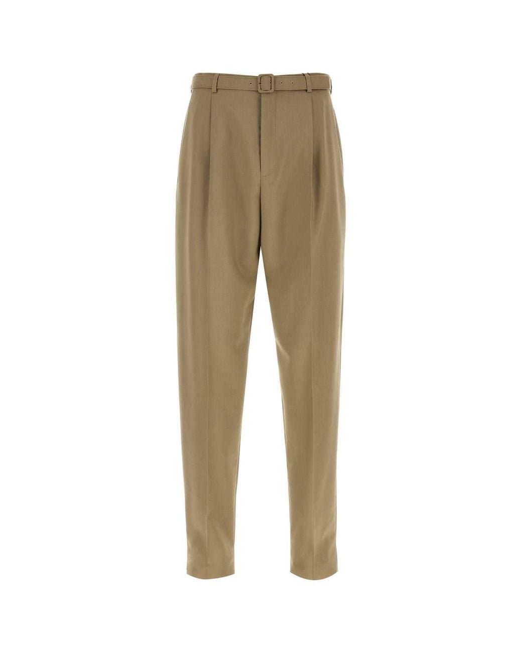 Saint Laurent Natural Cappuccino Wool Blend Pant for men