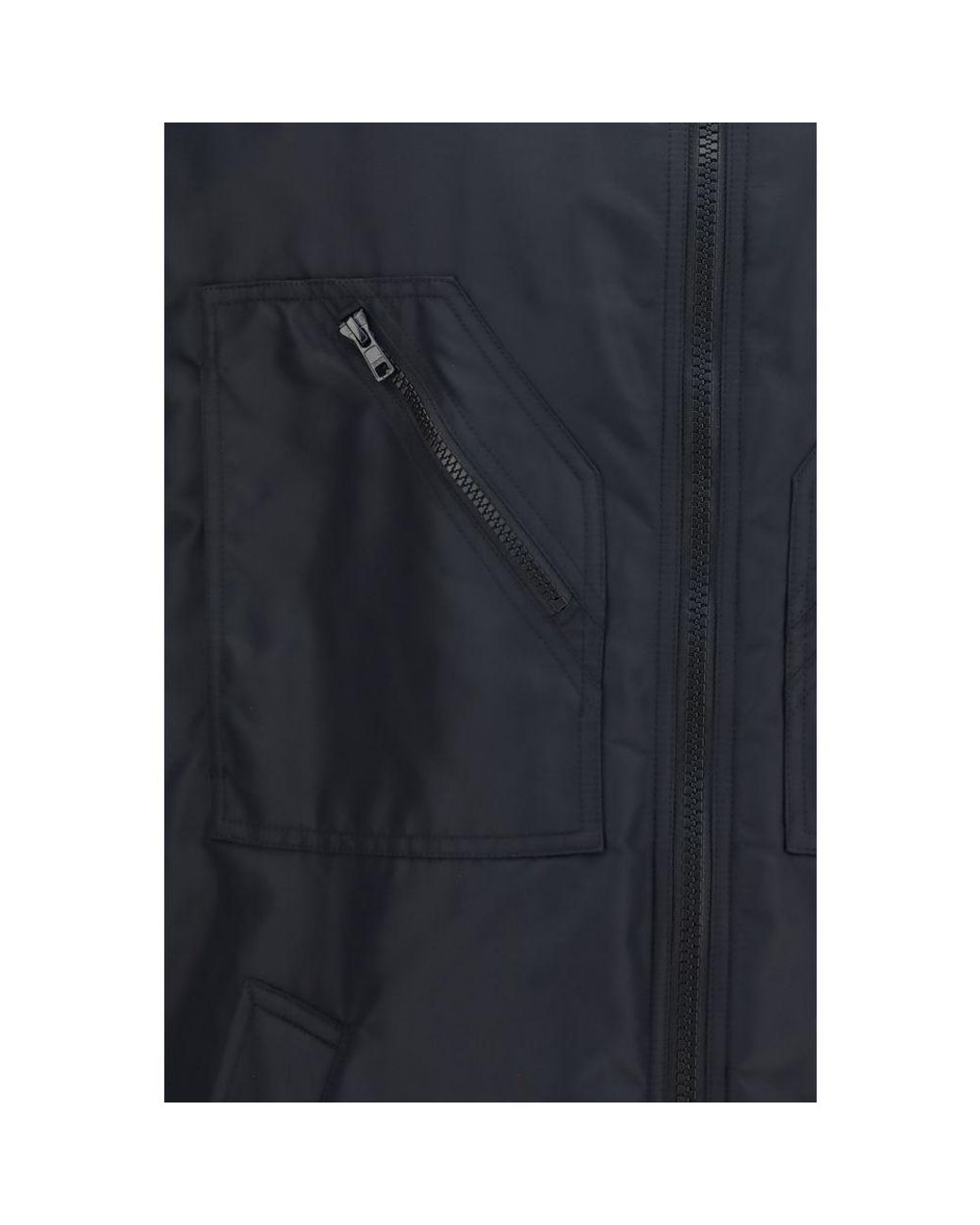 MM6 by Maison Margiela Blue Polyamide Sleeveless Jacket Clothing