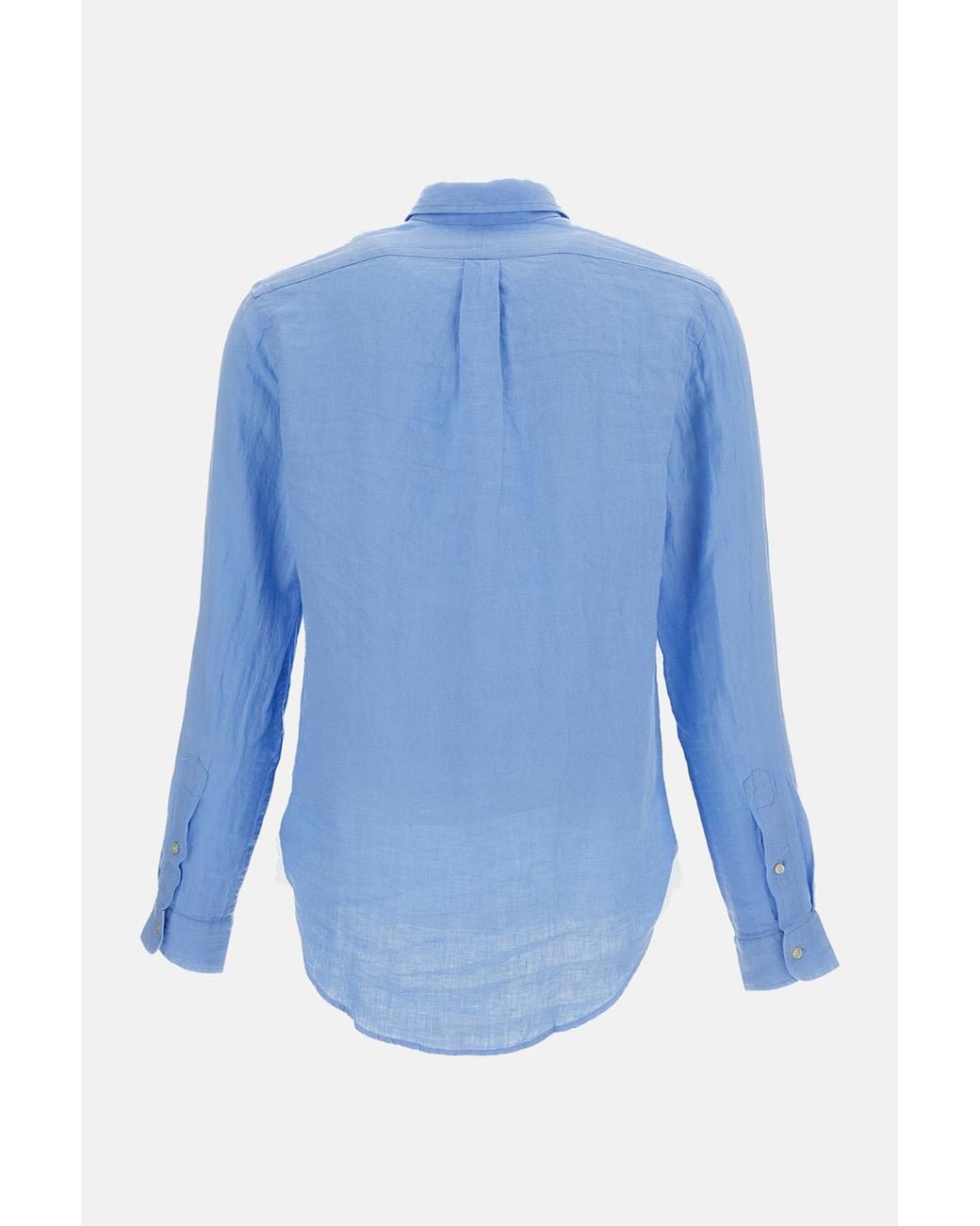 Polo Ralph Lauren Blue Light Linen Button-Down Shirt for men