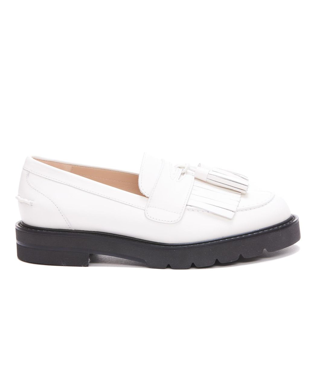 Stuart weitzman 2025 white loafers