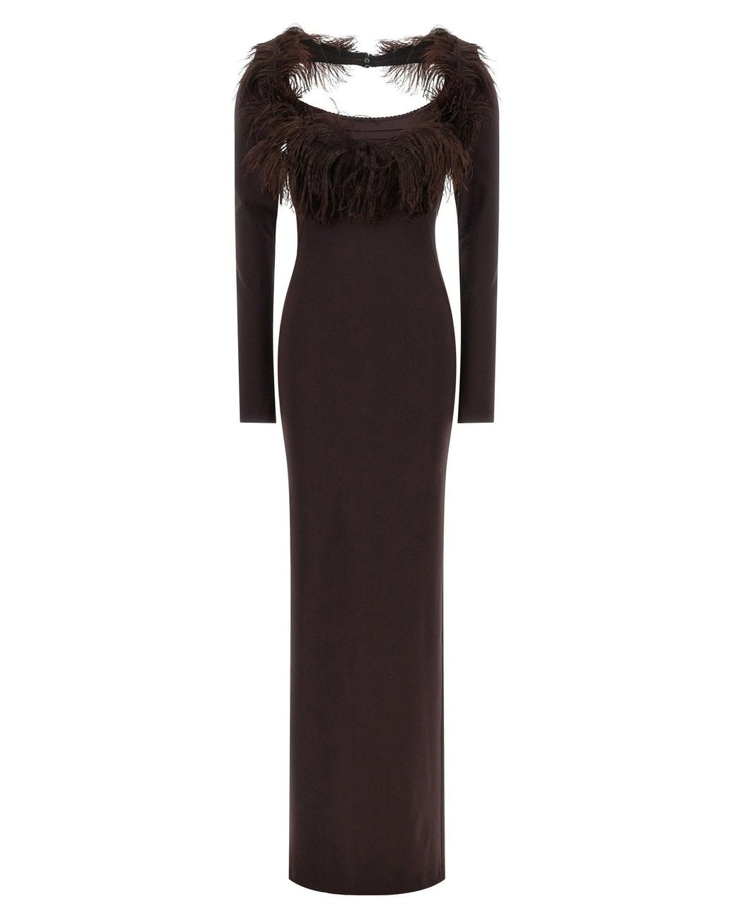 The Attico Black Ostrich Feather-Embellished Dress