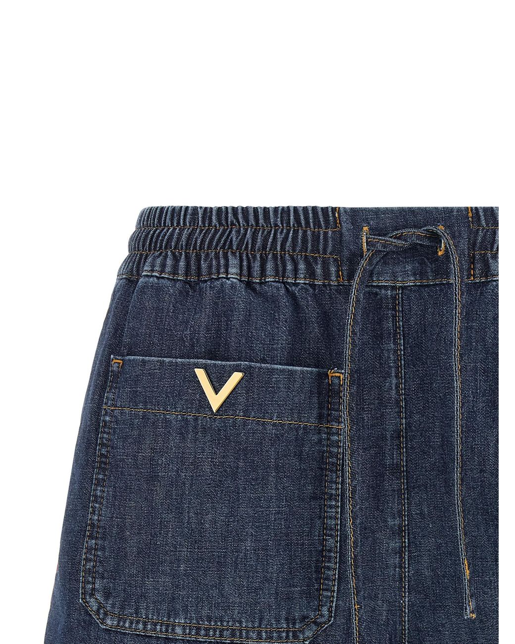 Valentino Garavani Blue Cotton Bermuda Shorts