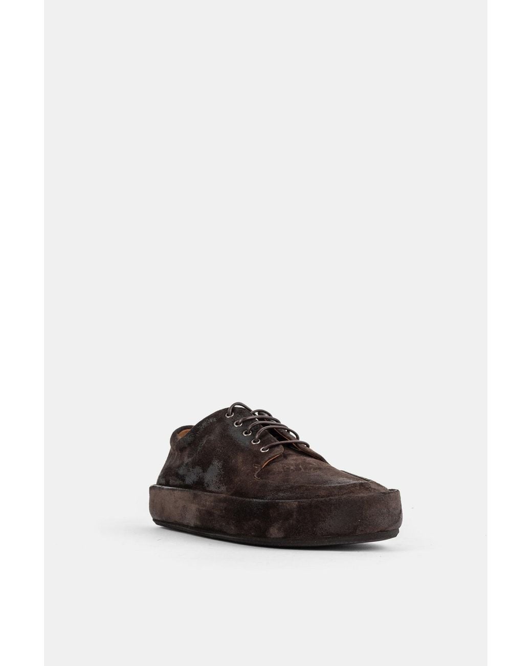 Marsèll Brown Derbies Cassapelle En Suède Marron Flat Shoes for men