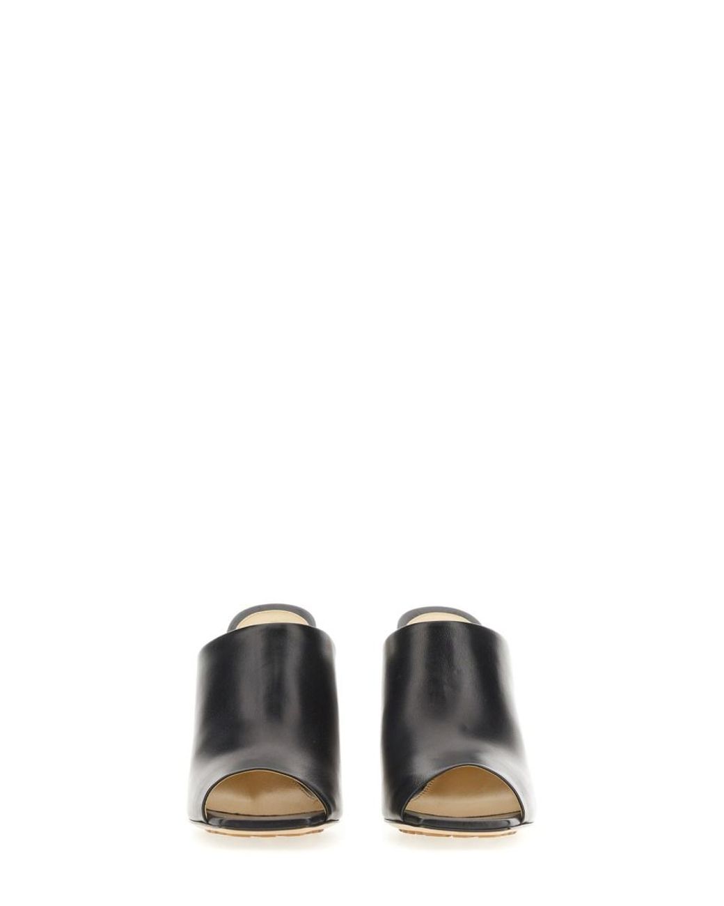 Bottega Veneta Black Bottega Veneta Lambskin Slingback Sandal