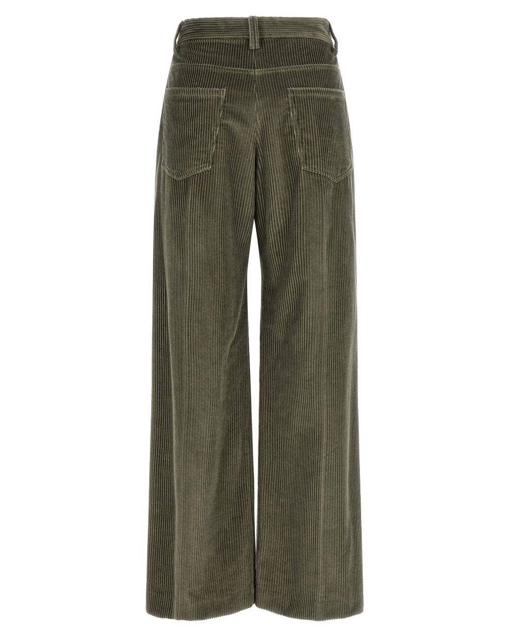 Brunello Cucinelli Green Brunello Cucinelli Corduroy Flared Trousers
