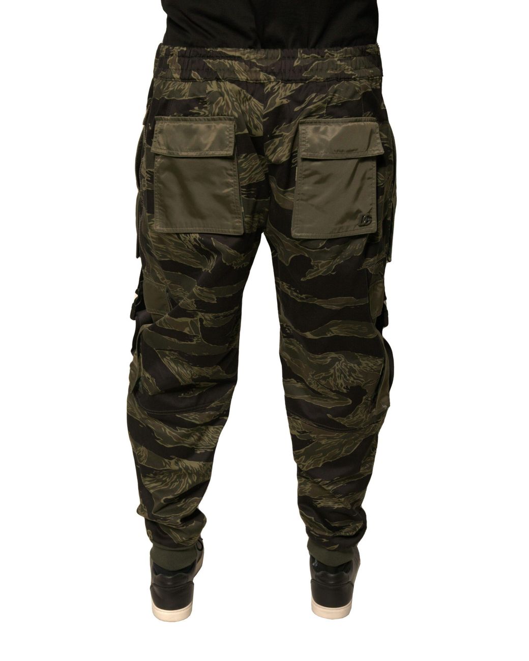 Dolce & Gabbana Black Cotton Jogger Cargo Pants for men