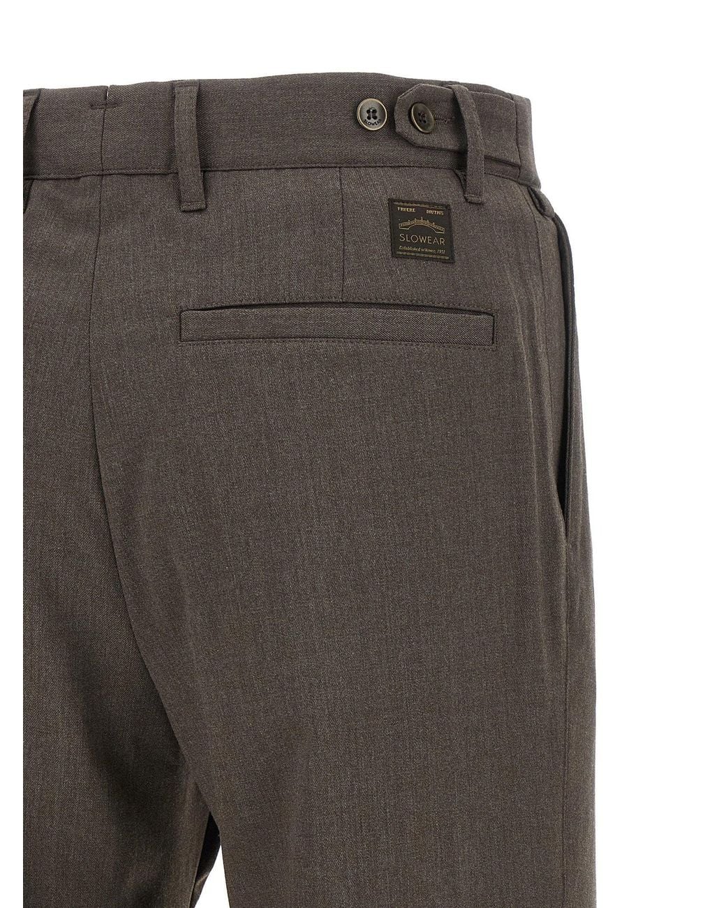 Incotex Gray Wool-Blend Pleated Trousers for men