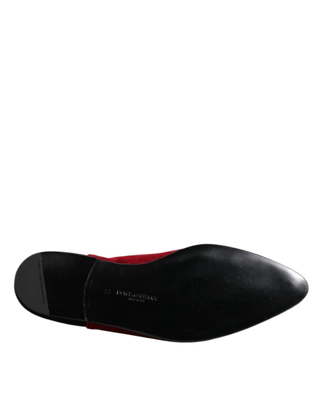 Dolce & Gabbana Red Dolce & Gabbana Crystal-Embellished Velvet Loafer for men