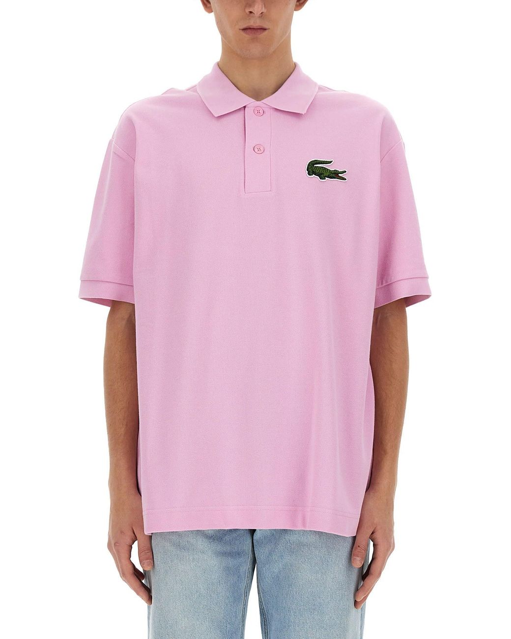 Lacoste rosa sale polo