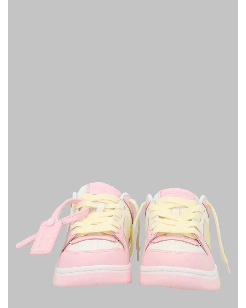 Off-White c/o Virgil Abloh Pink Leather Sneakers Out Of Office Calf