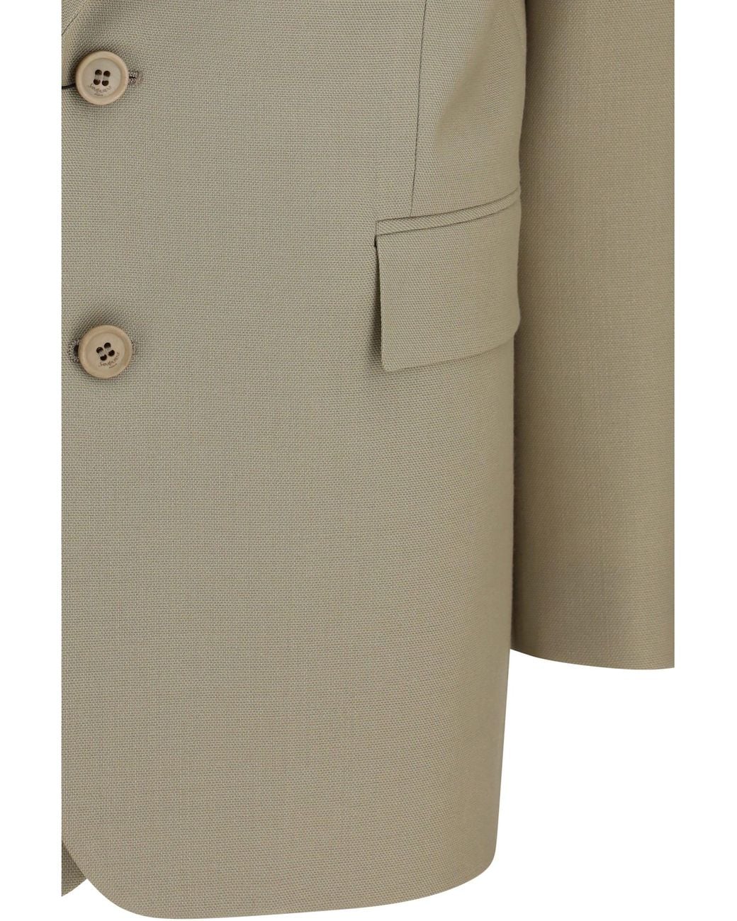 Saint Laurent Natural Single-Breasted Jacket