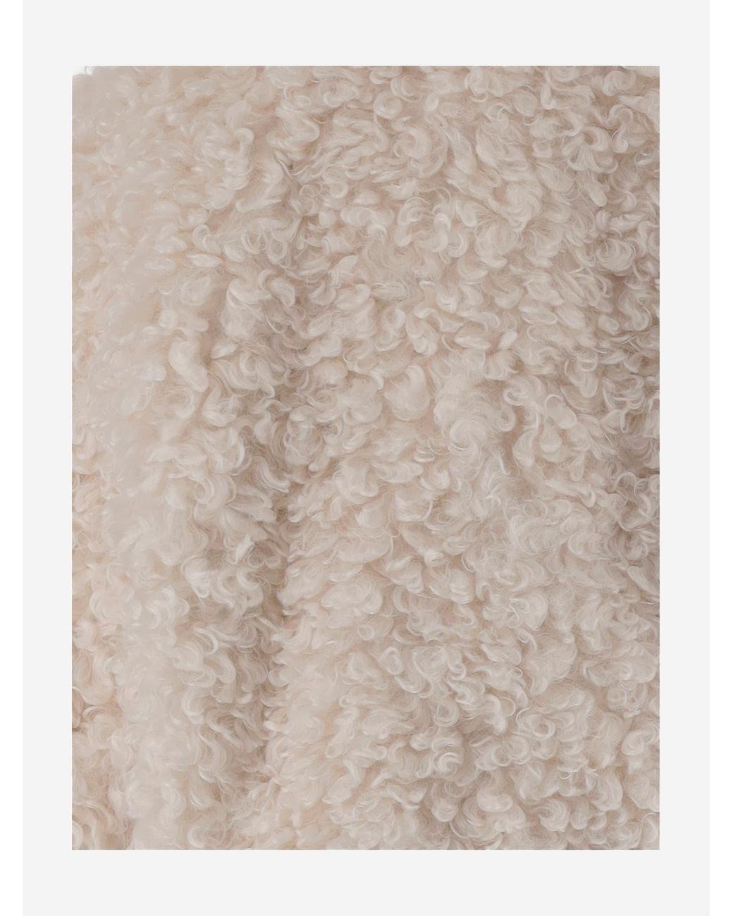 Stand Studio Natural Samara Furry Fake Fur Jacket