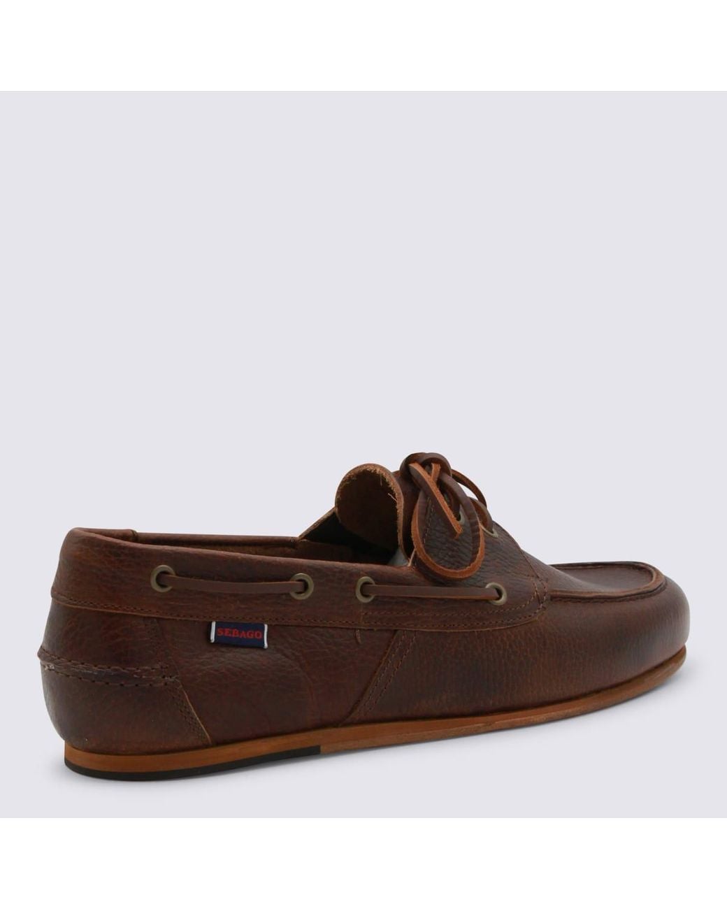 Sebago Brown Leather Owen Loafers for men