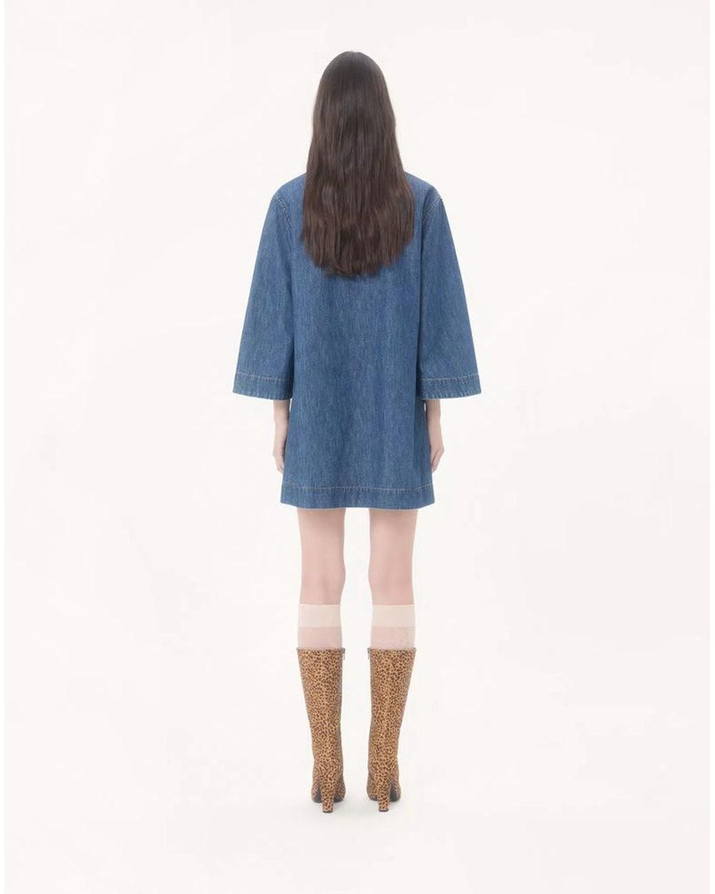 Valentino Val Dress in Blue | Lyst